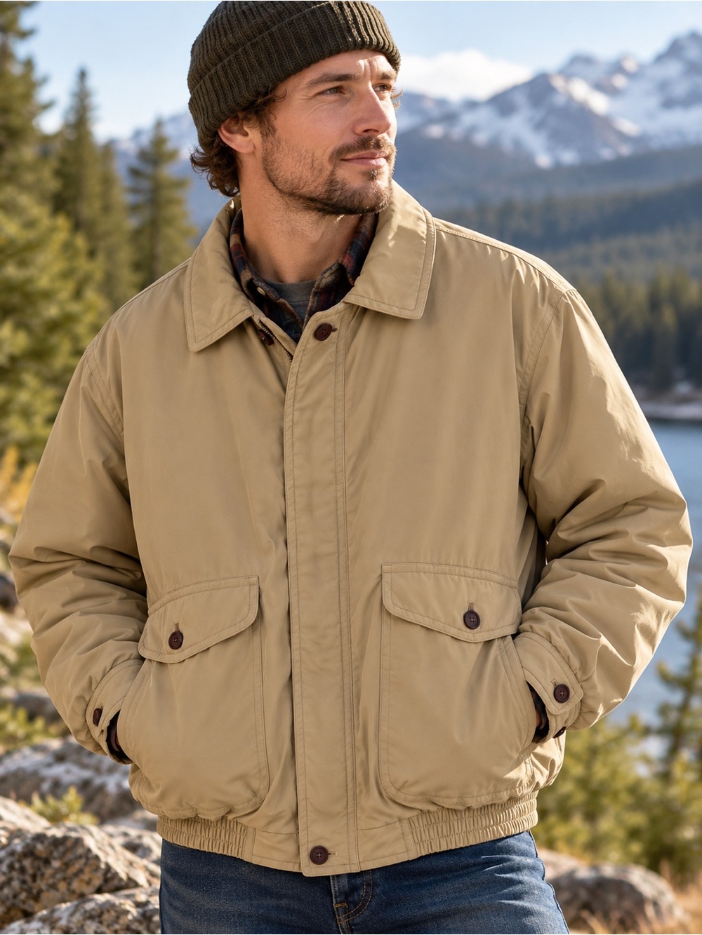 Vintage 90s L.L.Bean XXL Goose Down 3-in-1 Bomber Jacket